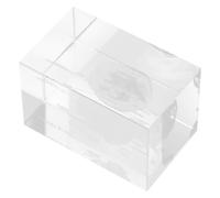 Modello Anatomico del Cervello Umano in Cristallo Decorativo, Cubo | Alta Trasparenza e Chiarezza, per Studio di Anatomia e Libri, Decorazione da Scaffale e Laboratorio