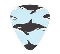 Modello animale balena,12 pezzi di plettri per chitarra, 3 plettri di diverso spessore per chitarra acustica, basso, ukulele