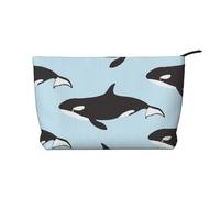 Modello animale balena, Borsa per cosmetici in velluto a coste Borsa per il trucco Borsa da viaggio portatile