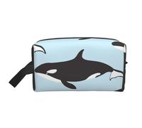 Modello animale balena, Borsa per il trucco Borsa per cosmetici Borsa da viaggio portatile da viaggio Borsa per trucco Organizer