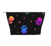 Modello animale impronta zampa arcobaleno, Borsa da toilette Borsa per trucco Borsa per cosmetici Borsa da toilette da viaggio portatile