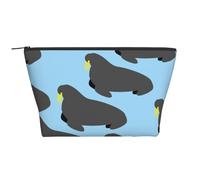 Modello animale tricheco, Borsa da toilette Borsa per trucco Borsa per cosmetici Borsa da toilette da viaggio portatile