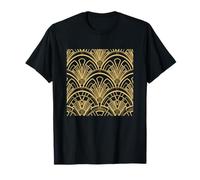 Modello Art Deco nero e oro Maglietta