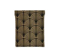 Modello Art Déco senza soluzione di continuità in oro nero, Spremere il portafoglio superiore da donna Borsa portaoggetti Piccola portamonete Portamonete