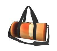 Modello astratto arancione e marrone, Borsone da viaggio di grande capacità Borsa rotonda Borsa da viaggio sportiva Borsa da viaggio Borsa da fitness