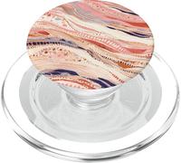 Modello astratto eclettico di flusso del deserto caldo con toni terrosi PopSockets PopGrip per MagSafe
