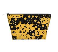 Modello astratto giallo nero, Borsa da toilette Borsa per trucco Borsa per cosmetici Borsa da toilette da viaggio portatile