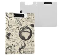Modello astratto su oroscopi tema Appunti pieghevoli Doppia clip in metallo portapenne Clip Board con copertina Clipfolio studenti universitari