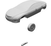 Modello Auto Mazda 6 2011 Scala Hot Wheels Giocattolo Stampato 3D con Ruote