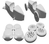 Modello Auto Palloncino Bugatti Type 35 Auto Corsa Classica Kit Giocattolo