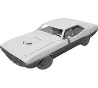 Modello Auto Plymouth Hemi Cuda 1970 Replica Stampata 3D da Collezione