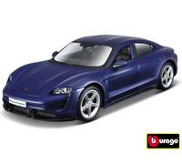 Modello in metallo Porsche Taycan Turbo S Blu in scala 1/24