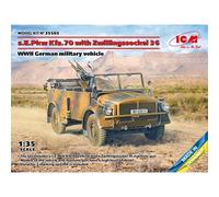 Modello Auto S.E.PKW Kfz.70 Con Supporto Doppio 36 Ve WWII Militare Tedesco