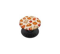 Modello autunnale di raccolta del Ringraziamento della torta di mele della zucca PopSockets PopGrip Adesivo