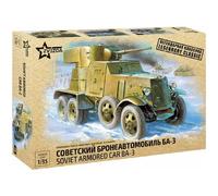 Modello Ba-3 Zvezda 1/35, Automobile Corazzato Sovietico Wwii Con Un Canone Di
