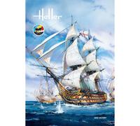 Modello Barca Starter Kit HMS VICTORY 1803 |HELLER|58897| 1:100 Modello Carro