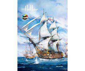 Modello Barca Starter Kit HMS VICTORY 1803 |HELLER|58897| 1:100 Modello Carro