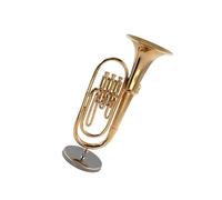 Modello Baritono In Rame In Miniatura Da 1 Pezzo Con Supporto Per Strumento Musicale Mini Tuba Mini replica strumento musicale (Size : 10cm)