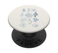Modello Blu Estate Beachy Conchiglie PopSockets PopGrip Adesivo