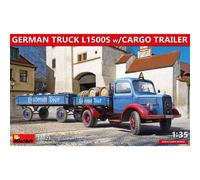Modello Camion Tedesco L1500s Con Rimorchio Cargo Miniart 38023 1/35
