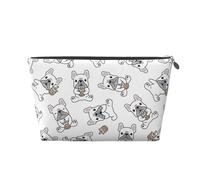 Modello carino bulldog francese, Borsa da toilette Borsa per trucco Borsa per cosmetici Borsa da toilette da viaggio portatile
