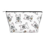 Modello carino bulldog francese, Borsa da toilette Borsa per trucco Borsa per cosmetici Borsa da toilette da viaggio portatile