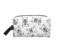 Modello carino bulldog francese, Borsa per il trucco Borsa per cosmetici Borsa da viaggio portatile da viaggio Borsa per trucco Organizer