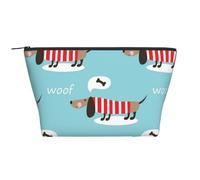 Modello carino cane bassotto, Borsa da toilette Borsa per trucco Borsa per cosmetici Borsa da toilette da viaggio portatile
