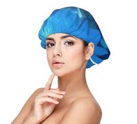 Modello carino di squalo, modello di orca assassina,Cuffia da notte elastica in raso per adulti, fascia per capelli in seta regolabile, cuffia da notte elastica per donne