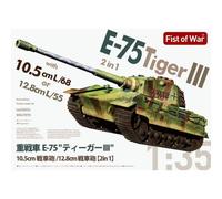 Modello Carro Armato E-75 Heavy 2 In 1 10.5cm & 12.8cm Kwk Gun King Tiger Iii