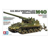 Modello Carro U.S. Autopropulsore 155Mm Canone M40 Tamiya 35351 1/35 Modello