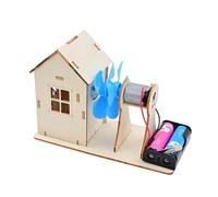 Modello Casa L'energia Eolica Esperimenti Fisica Conversione Dell'energia | Set Di Assemblaggio Creativo Pratico, Pacchetto Di Materiale Didattico STEAM For Progetti Di Fiere Della Scienza Nelle Scuole