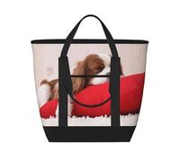 Modello Cavalier King Charles Spaniel,Borsa porta pranzo grande capacità isolata per donne e uomini, lavoro, picnic, viaggi