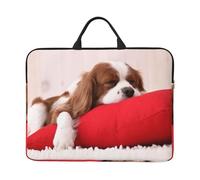 Modello Cavalier King Charles Spaniel, Custodia per laptop da 14 pollici, borsa per notebook, custodia per laptop, valigetta con maniglia