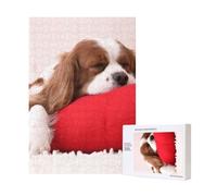 Modello Cavalier King Charles Spaniel,Puzzle in legno da 300 pezzi per adulti e adolescenti