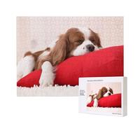 Modello Cavalier King Charles Spaniel,Puzzle in legno da 500 pezzi, gioco di famiglia, puzzle per adulti e adolescenti, decorazioni per la casa