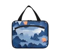 Modello cinese Montagna Blu appeso viaggi organizzatore borse con gancio, designer espandibile borsa da barba per gli uomini per il viaggio deve viaggiare bolso viajero para mujer L, modello cinese