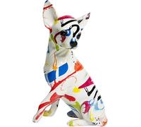 Modello Colorato Resina Cane Statua Graffiti Art Chihuahua Statua Moda Resina Artigianato Prato Giardino Patio Home Decor, Colorful Pattern