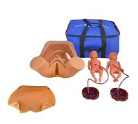 Modello completo di simulatore del parto - Manichino for la formazione in ostetricia con 2 modelli fetali, 2 placente e borsa for il trasporto