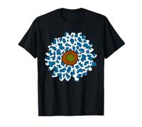 modello con stampa mucca blu - fiore blu Modello mucca uomo Maglietta