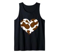 modello con stampa mucca marrone - Heart Brown Cow Pattern Canotta