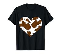 modello con stampa mucca marrone - Heart Brown Cow Pattern Maglietta