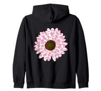modello con stampa mucca Rosato - fiore rosa Modello mucca Felpa con Cappuccio