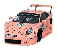 Modello da corsa in lega 1/18 Porsche 911 RSR 2018 originale, ornamento per la collezione di auto Le Mans, maiale rosa Giocattoli Metal Vehicles non RC