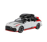 Modello da Corsa in Metallo pressofuso 1/32 Adatto per Audi RS6 Avant Station Wagon, batterie Non Incluse(White)