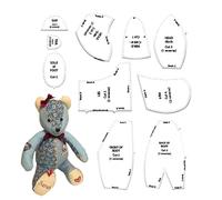 Modello da cucito Memory Bear - modello da cucire acrilico, modello fai da te, set completo di accessori da cucito con istruzioni per ricordo per principianti, hobbisti, bambini, genitori, idee di