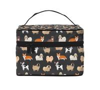 Modello decorativo carino di cani, Borsa per il trucco Borsa per cosmetici Borsa da viaggio portatile da viaggio Astuccio per matite
