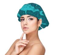 Modello dei delfini,Cuffia da notte in raso per adulti - Cuffia da notte elastica per donna, copricapelli per la notte