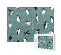 Modello dei pinguini,Puzzle in legno da 500 pezzi, gioco di famiglia, puzzle per adulti e adolescenti, decorazioni per la casa