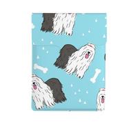 Modello del cane da pastore inglese antico, Custodia per laptop in pelle PU, borsa per notebook, custodia per laptop, custodia per tablet